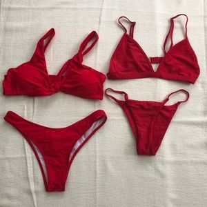 Two Red Zaful Bikinis